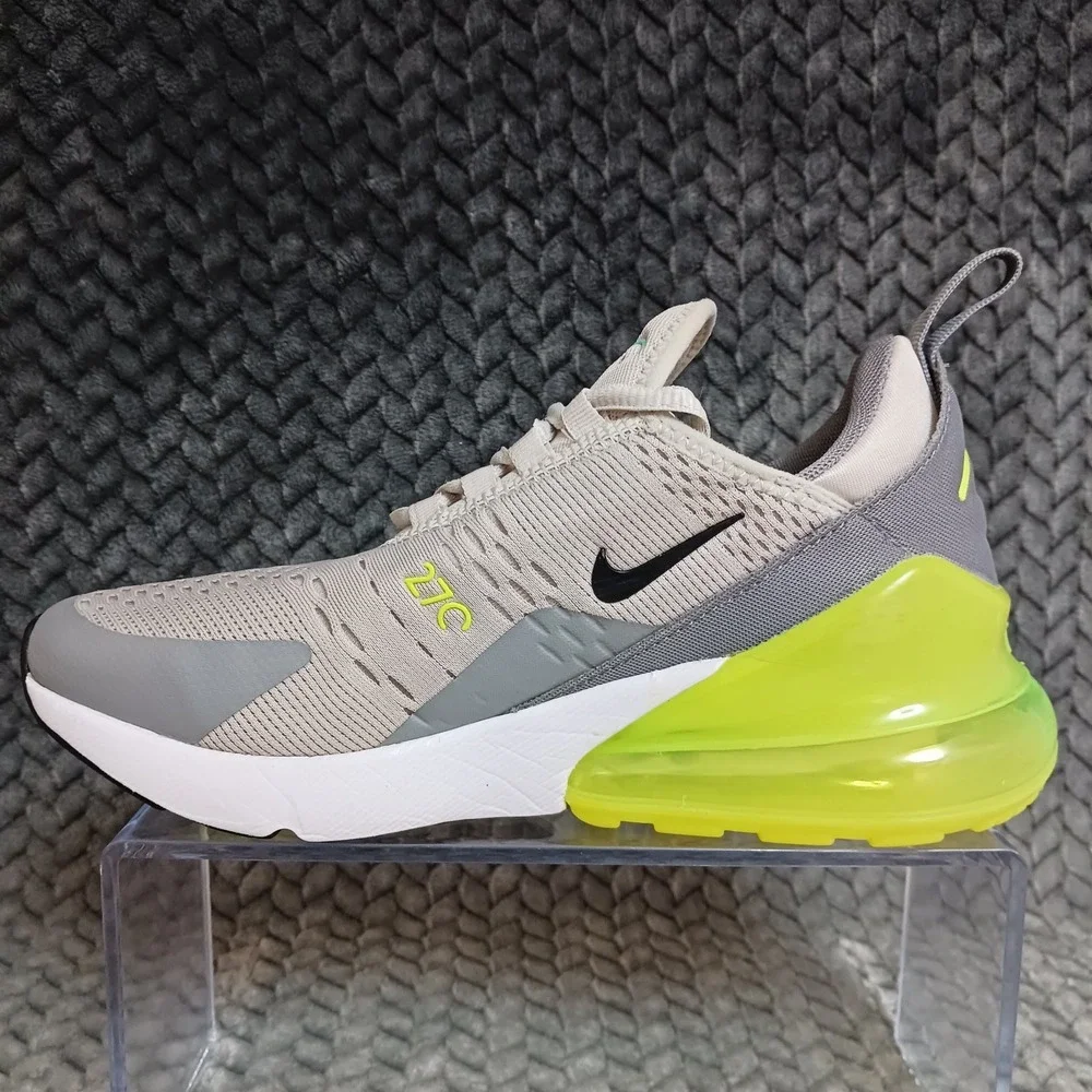 Nike Air Max 270 Light Bone Volt GS Walking Running Shoes Size 5Y Women's 6.5